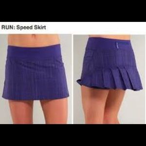 Lululemon Speed Skirt, Royalty Shale Blue, size 6